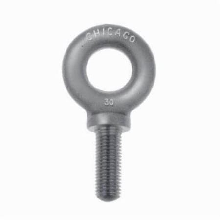 Machinery Eye Bolt With Shoulder, 7/8-9, 2-1/4 In Shank, 1-11/16 In ID, Steel